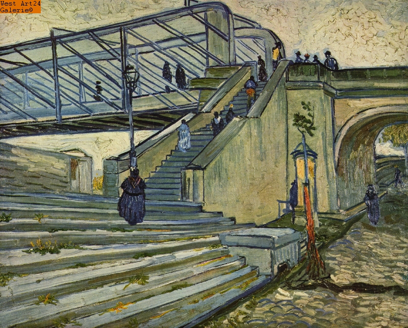 Die Brücke von Trinquetaille nach van Gogh Gemäldeimitation